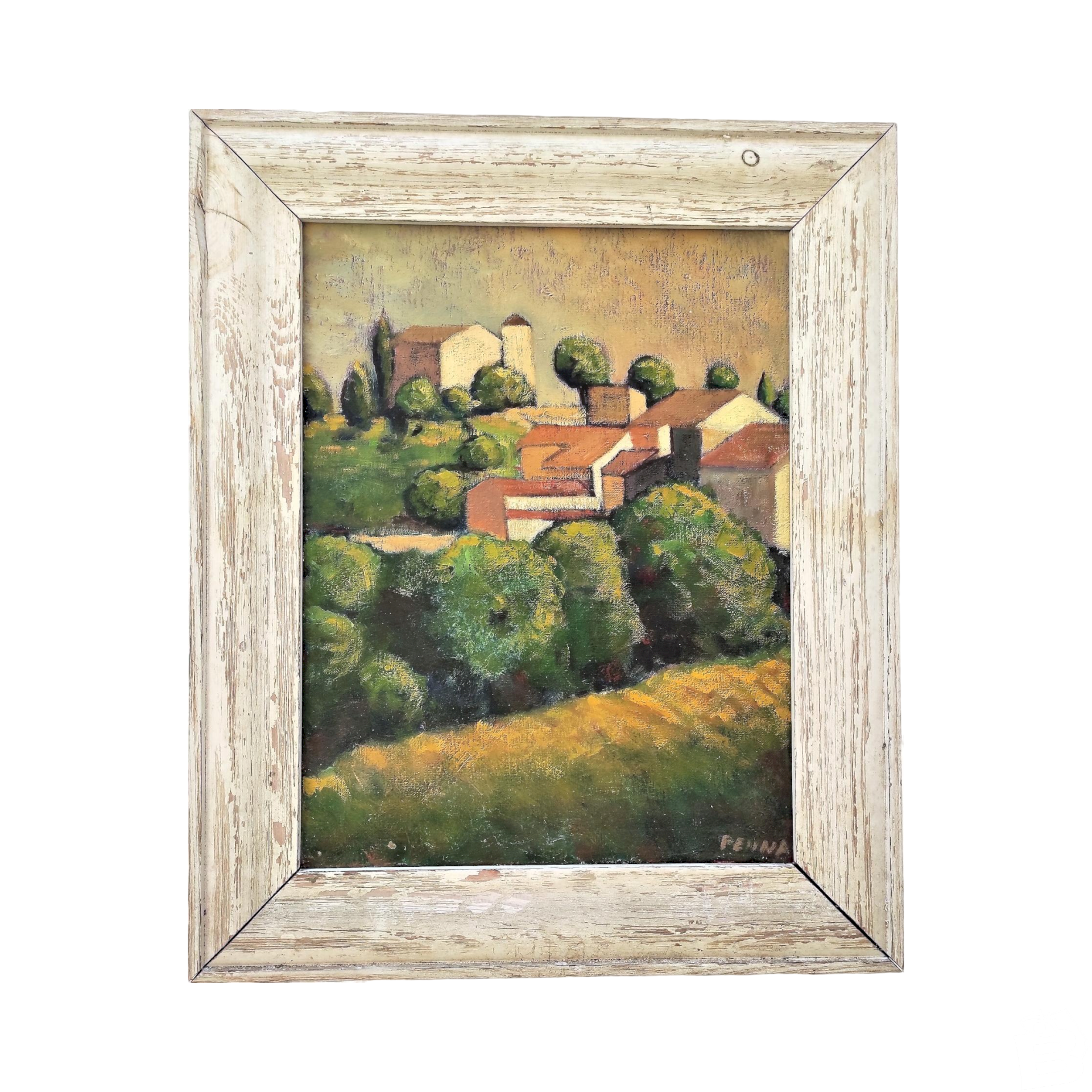 tableau peinture huile paysage provence